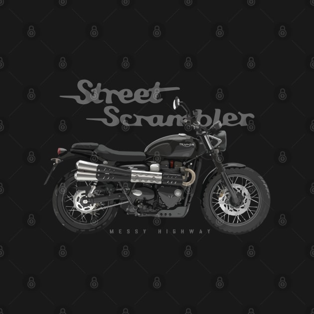 Triumph Street Scrambler 17 black, sl by MessyHighway