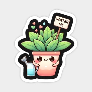 Water me - plant vase Magnet