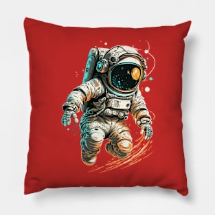 ARTISTIC ASTRONAUT IN OUTERSPACE WITH PLANETS Pillow