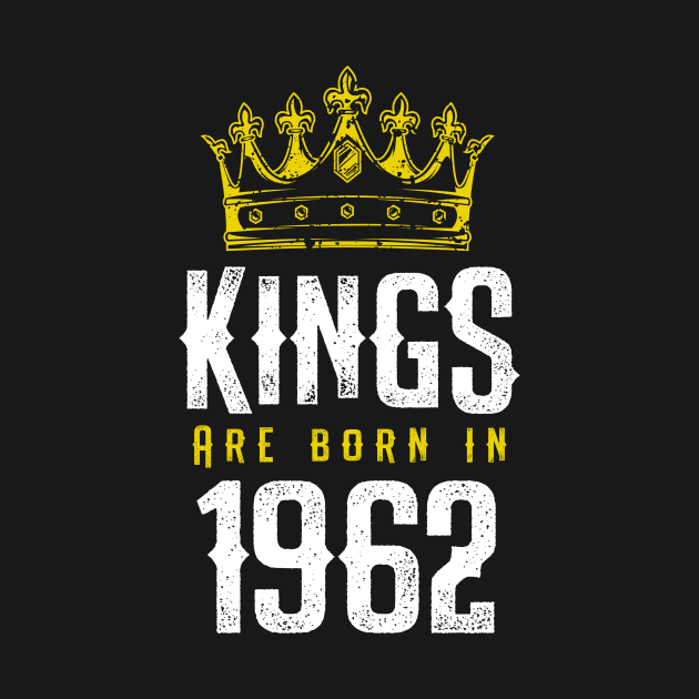 kings are born 1962 birthday quote crown king birthday party gift by thepersianshop