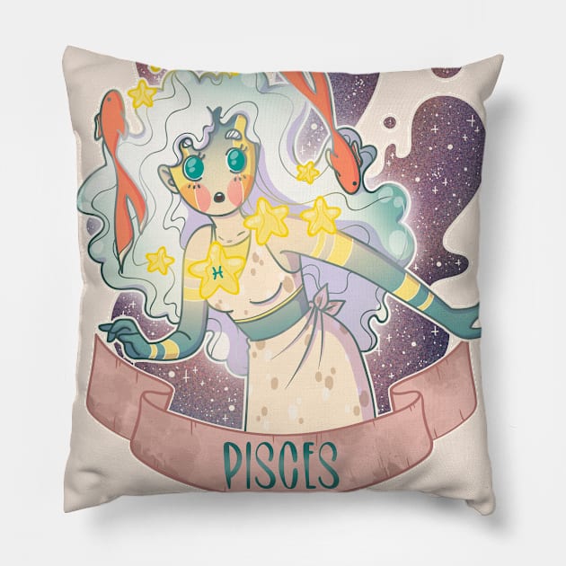 Pisces Pillow by Meeko_Art