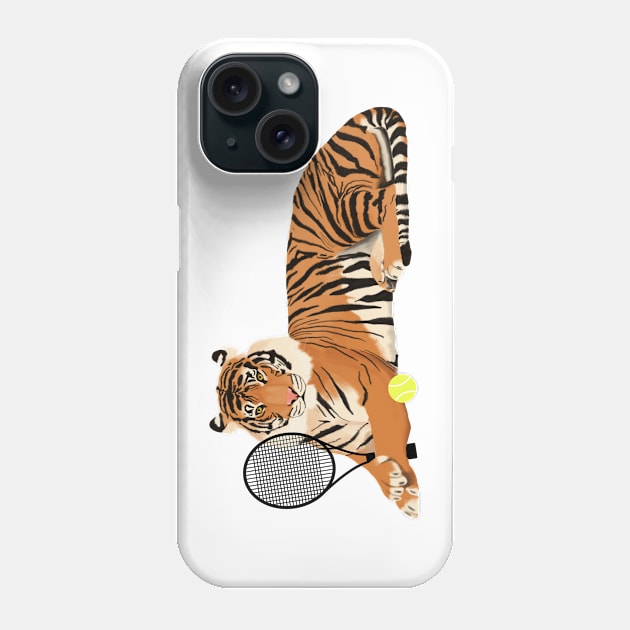 Tennis Tiger Phone Case by College Mascot Designs