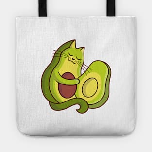 Avocado cat, vegan, Avogato kitty, Avocato kitten, go vegan, vegetarian Tote