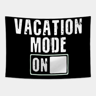 Vacation Mode On Battery Beach Summer Vacation Family Tapestry