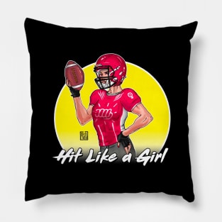 Hit Like A Girl Pillow