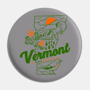 Vermont Green State Pin