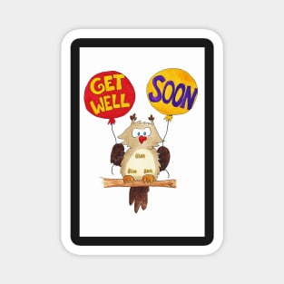 Get well soon Owl Magnet