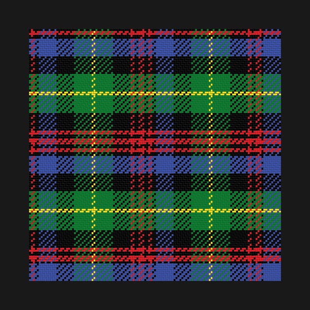 Scottish tartan Black Watch, black, red,green, yellow, blue by kavalenkava