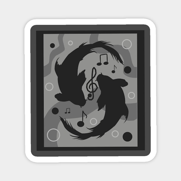 "Koi Fish and Treble Clef" Magnet by Shinwys22 