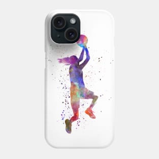 Watercolor basketball player Phone Case