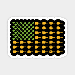 Pickleball American Flag Magnet