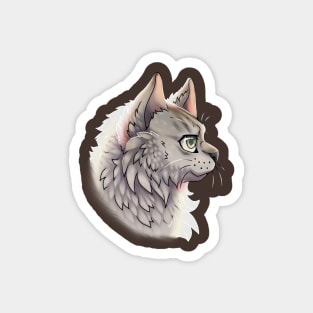 Silver Ticked British Longhair Side Portrait Magnet