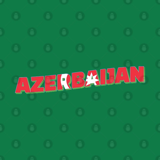 Azerbaijan Vintage style retro souvenir by DesignerPropo