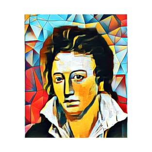 Percy Bysshe Shelley Abstract Portrait | Percy Bysshe Shelley Artwork 2 T-Shirt