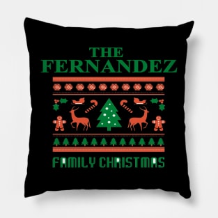 Family Christmas - Groovy Christmas FERNANDEZ family, Family Christmas T-shirt, Pjama t-shirt Pillow