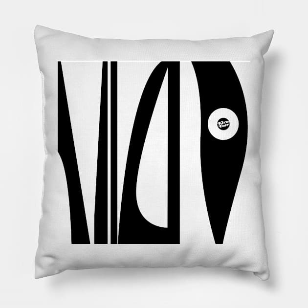 Dancing - Black and White #minimal #art #design #kirovair #buyart #decor #home Pillow by Kirovair