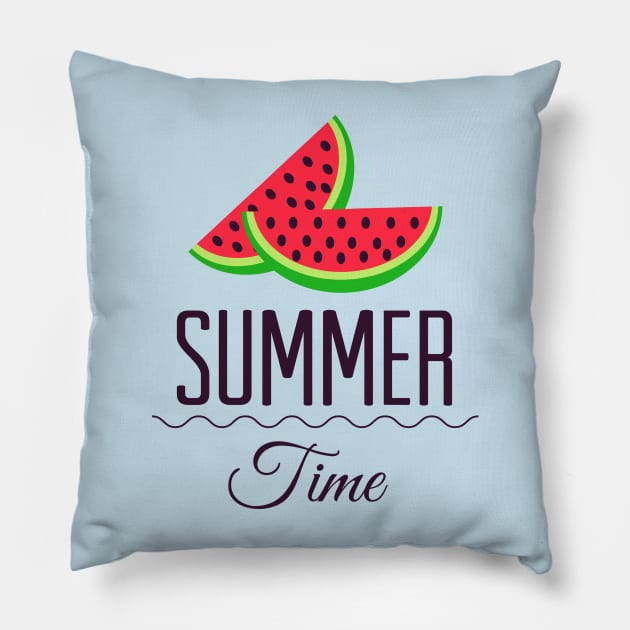 Watermelon, Summer Time Pillow by MinnieWilks