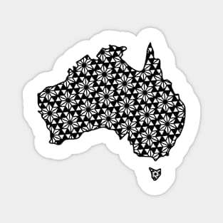 Australia Outline With Pattern - Australian aboriginal art Magnet