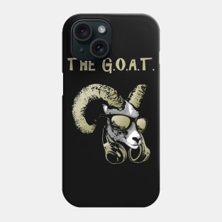 The Goat Cool Cool and Funny Music Animal with Headphones and Sunglasses Phone Case