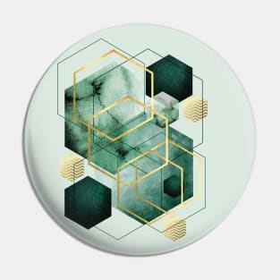 Emerald Green Geo Pin