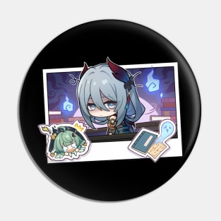 Honkai Star Rail Chibi Hanya Overworked Pin