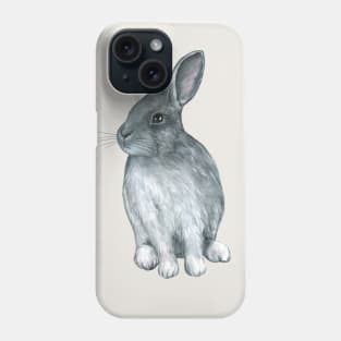 Hand drawn watercolor cute rabbit, bunny Phone Case