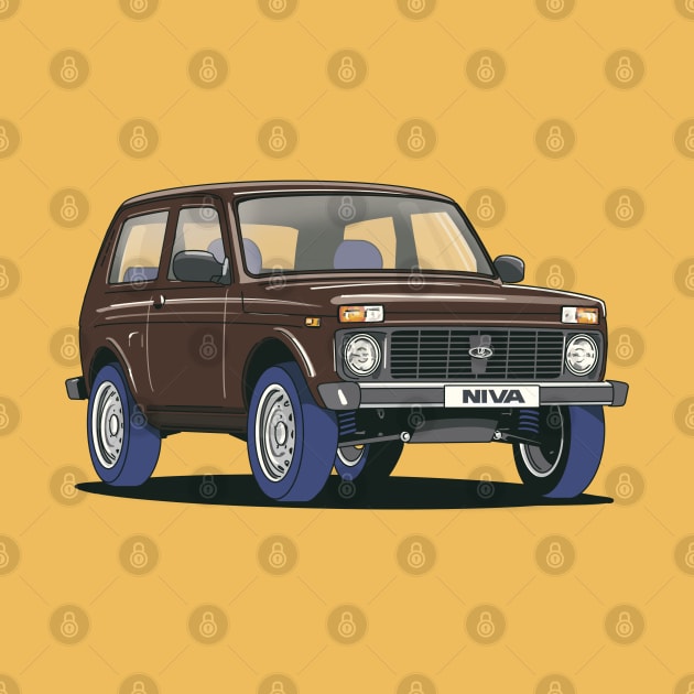 LADA Niva 4X4 in Terra Brown by Webazoot