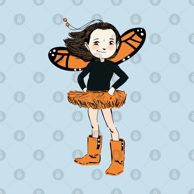 Cute Monarch Butterfly Girl by GoneawayGames