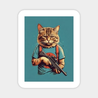 Retro Cat Magnet