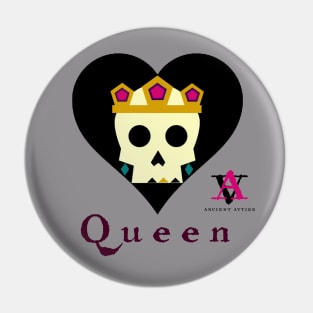 Ancient Attire Queen Skull Logo Tee Pin