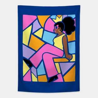 Stained Glass Girl Tapestry