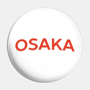 Osaka City Typography Pin