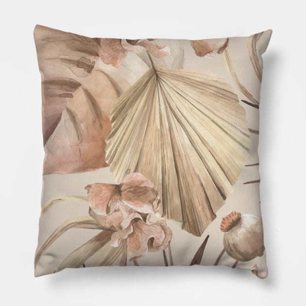 Summer seamless Flowers Pillow by NJORDUR