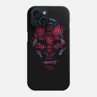 Digital Horror Face - Abstract Art Phone Case