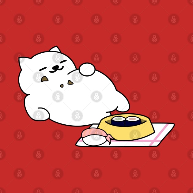 Tubbs vs. Sushi - Neko Atsume by The Lemon Stationery & Gift Co