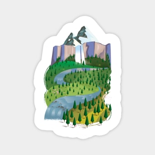 Mountains Landscape Magnet