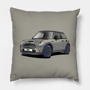 Silver Mini Cooper S R53 Pillow