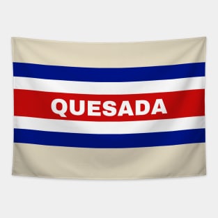 Quesada City in Costa Rican Flag Colors Tapestry