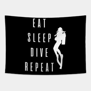 eat sleep scuba dive repeat Tapestry