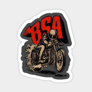 Vintage Retro BSA Street Racer Motorcycle Motormaniac Magnet