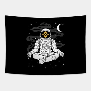 Astronaut Yoga Binance BNB Coin To The Moon Crypto Token Cryptocurrency Blockchain Wallet Birthday Gift For Men Women Kids Tapestry