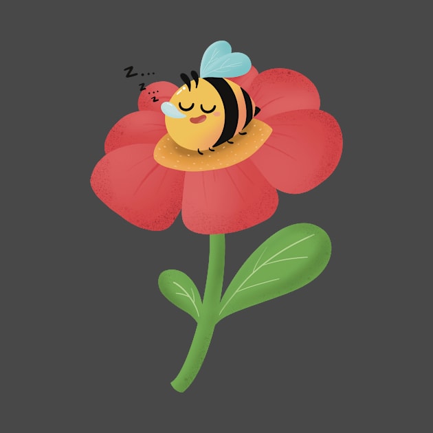 Sleepy bee on flower by PhoYoSelf88