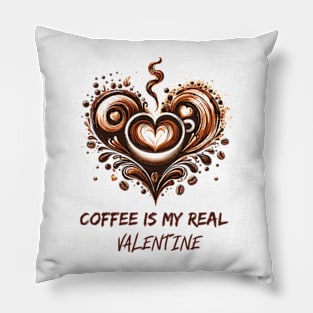 Coffee Is My Real Valentine - coffee is my valentine, coffee is my valentine sweatshirt, iced coffee is my valentine Pillow