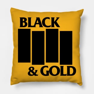 Black & Gold Flag Pillow