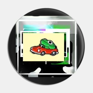 Frog the red car driver lapel pin Pin