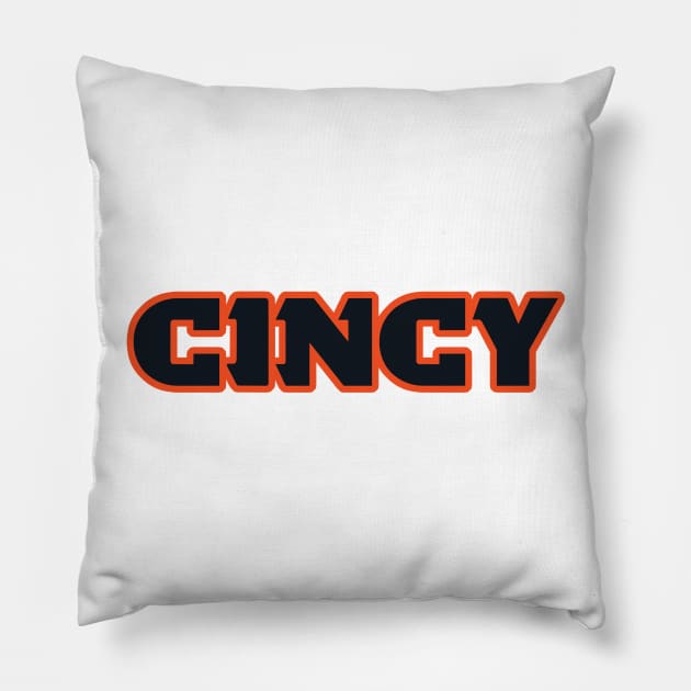 Cincy! Pillow by OffesniveLine