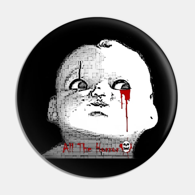 All The Horror Creepy Doll Pin by All The Horror