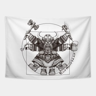 Vitruvian Dwarf Tapestry