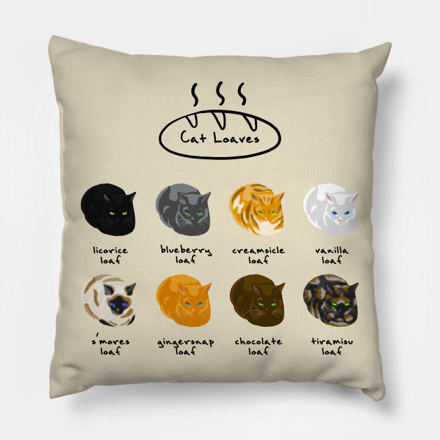 Cat Loaves Cats Pillow Teepublic