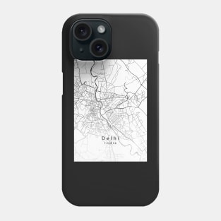 Delhi India City Map white Phone Case